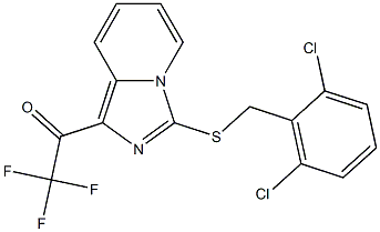 1-{3-[(2,6-dichlorobenzyl)thio]imidazo[1,5-a]pyridin-1-yl}-2,2,2-trifluoroethan-1-one 结构式