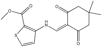 methyl 3-{[(4,4-dimethyl-2,6-dioxocyclohexyliden)methyl]amino}-2-thiophenecarboxylate 结构式