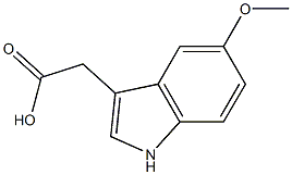 (5-methoxy-1H-indol-3-yl)acetic acid 结构式