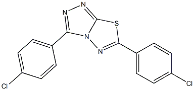 3,6-di(4-chlorophenyl)[1,2,4]triazolo[3,4-b][1,3,4]thiadiazole 结构式
