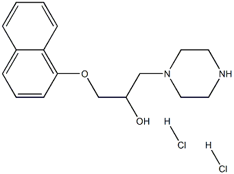 1-(1-naphthyloxy)-3-piperazinopropan-2-ol dihydrochloride 结构式