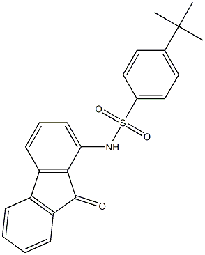 4-(tert-butyl)-N-(9-oxo-9H-fluoren-1-yl)benzenesulfonamide 结构式