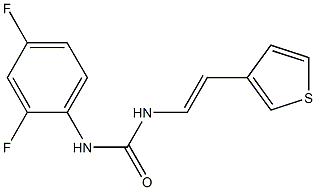 N-(2,4-difluorophenyl)-N'-[2-(3-thienyl)vinyl]urea 结构式