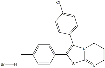 3-(4-chlorophenyl)-2-(4-methylphenyl)-6,7-dihydro-5H-pyrimido[2,1-b][1,3]th iazole hydrobromide 结构式