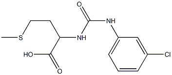 2-{[(3-chloroanilino)carbonyl]amino}-4-(methylthio)butanoic acid 结构式