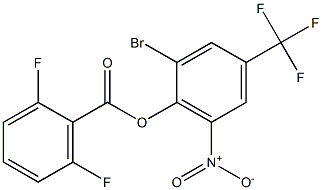 2-bromo-6-nitro-4-(trifluoromethyl)phenyl 2,6-difluorobenzoate 结构式