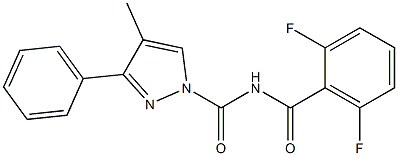 N1-(2,6-difluorobenzoyl)-4-methyl-3-phenyl-1H-pyrazole-1-carboxamide 结构式