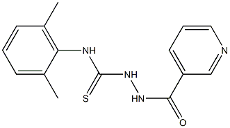 N1-(2,6-dimethylphenyl)-2-(3-pyridylcarbonyl)hydrazine-1-carbothioamide 结构式