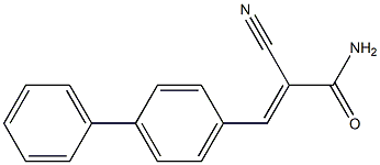 3-[1,1'-biphenyl]-4-yl-2-cyanoacrylamide 结构式