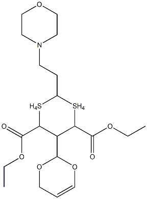 diethyl 2-(2-morpholinoethyl)-1,1,3,3-tetraoxo-5-phenyl-1lambda~6~,3lambda~6~-dithiane-4,6-dicarboxylate 结构式