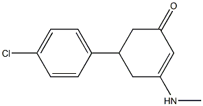 5-(4-chlorophenyl)-3-(methylamino)cyclohex-2-en-1-one 结构式