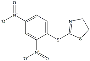 2-[(2,4-dinitrophenyl)thio]-4,5-dihydro-1,3-thiazole 结构式