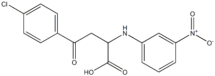 4-(4-chlorophenyl)-2-(3-nitroanilino)-4-oxobutanoic acid 结构式