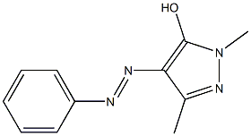 1,3-dimethyl-4-(2-phenyldiaz-1-enyl)-1H-pyrazol-5-ol 结构式