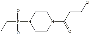 3-chloro-1-[4-(ethylsulfonyl)piperazino]-1-propanone 结构式