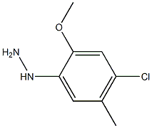 1-(4-chloro-2-methoxy-5-methylphenyl)hydrazine 结构式