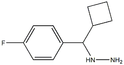 1-(cyclobutyl(4-fluorophenyl)methyl)hydrazine 结构式