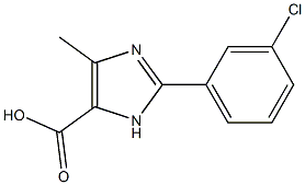 2-(3-CHLOROPHENYL)-5-METHYL-3H-IMIDAZOLE-4-CARBOXYLIC ACID 结构式