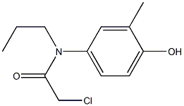 2-chloro-N-(4-hydroxy-3-methylphenyl)-N-propylacetamide 结构式