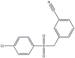 3-((4-chlorophenylsulfonyl)methyl)benzonitrile 结构式