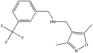 [(3,5-dimethyl-1,2-oxazol-4-yl)methyl]({[3-(trifluoromethyl)phenyl]methyl})amine 结构式