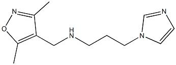 [(3,5-dimethyl-1,2-oxazol-4-yl)methyl][3-(1H-imidazol-1-yl)propyl]amine 结构式