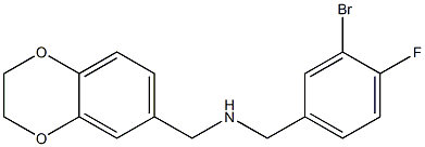 [(3-bromo-4-fluorophenyl)methyl](2,3-dihydro-1,4-benzodioxin-6-ylmethyl)amine 结构式