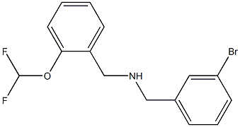 [(3-bromophenyl)methyl]({[2-(difluoromethoxy)phenyl]methyl})amine 结构式