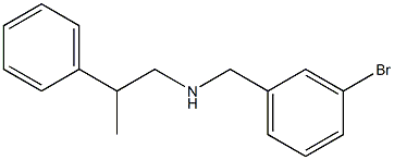 [(3-bromophenyl)methyl](2-phenylpropyl)amine 结构式