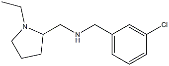 [(3-chlorophenyl)methyl][(1-ethylpyrrolidin-2-yl)methyl]amine 结构式