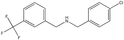 [(4-chlorophenyl)methyl]({[3-(trifluoromethyl)phenyl]methyl})amine 结构式