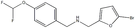 [(5-bromofuran-2-yl)methyl]({[4-(difluoromethoxy)phenyl]methyl})amine 结构式