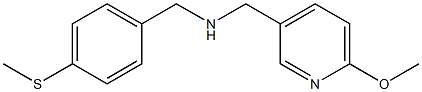 [(6-methoxypyridin-3-yl)methyl]({[4-(methylsulfanyl)phenyl]methyl})amine 结构式