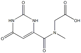 [[(2,6-dioxo-1,2,3,6-tetrahydropyrimidin-4-yl)carbonyl](methyl)amino]acetic acid 结构式