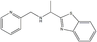 [1-(1,3-benzothiazol-2-yl)ethyl](pyridin-2-ylmethyl)amine 结构式