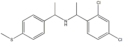 [1-(2,4-dichlorophenyl)ethyl]({1-[4-(methylsulfanyl)phenyl]ethyl})amine 结构式