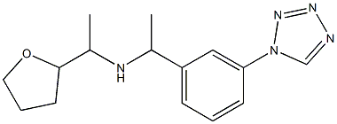 [1-(oxolan-2-yl)ethyl]({1-[3-(1H-1,2,3,4-tetrazol-1-yl)phenyl]ethyl})amine 结构式