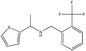 [1-(thiophen-2-yl)ethyl]({[2-(trifluoromethyl)phenyl]methyl})amine 结构式