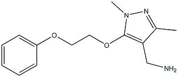 [1,3-dimethyl-5-(2-phenoxyethoxy)-1H-pyrazol-4-yl]methanamine 结构式