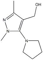 [1,3-dimethyl-5-(pyrrolidin-1-yl)-1H-pyrazol-4-yl]methanol 结构式