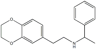 [2-(2,3-dihydro-1,4-benzodioxin-6-yl)ethyl](1-phenylethyl)amine 结构式