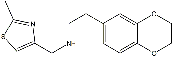 [2-(2,3-dihydro-1,4-benzodioxin-6-yl)ethyl][(2-methyl-1,3-thiazol-4-yl)methyl]amine 结构式