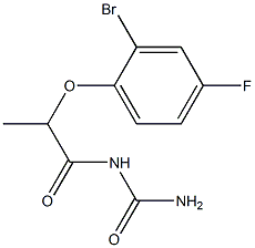 [2-(2-bromo-4-fluorophenoxy)propanoyl]urea 结构式