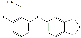 [2-(2H-1,3-benzodioxol-5-yloxy)-6-chlorophenyl]methanamine 结构式