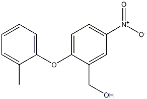 [2-(2-methylphenoxy)-5-nitrophenyl]methanol 结构式