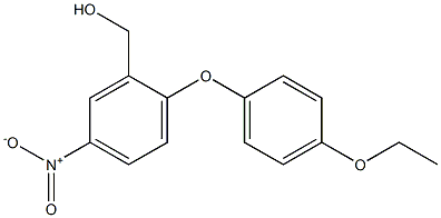 [2-(4-ethoxyphenoxy)-5-nitrophenyl]methanol 结构式