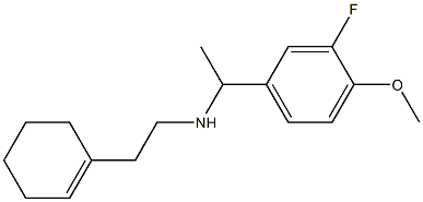 [2-(cyclohex-1-en-1-yl)ethyl][1-(3-fluoro-4-methoxyphenyl)ethyl]amine 结构式