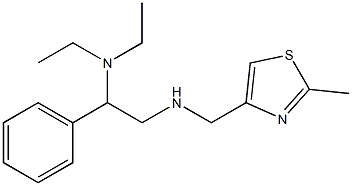 [2-(diethylamino)-2-phenylethyl][(2-methyl-1,3-thiazol-4-yl)methyl]amine 结构式