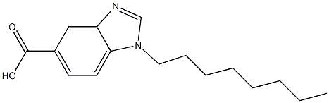 1-octyl-1H-1,3-benzodiazole-5-carboxylic acid 结构式