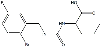 2-({[(2-bromo-5-fluorophenyl)methyl]carbamoyl}amino)pentanoic acid 结构式